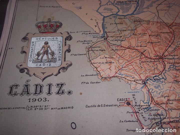 Mapas contempor&aacute;neos: MAPA CADIZ. BENITO CHIAS.1903. - Foto 2