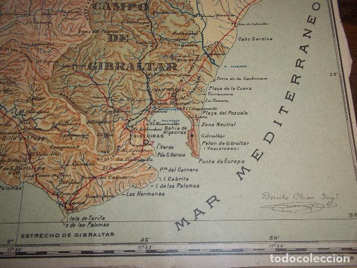 Mapas contempor&aacute;neos: MAPA CADIZ. BENITO CHIAS.1903. - Foto 4