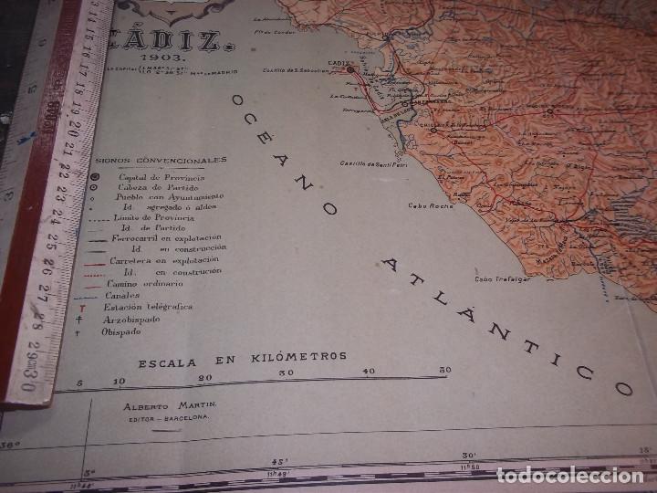 Mapas contempor&aacute;neos: MAPA CADIZ. BENITO CHIAS.1903. - Foto 5