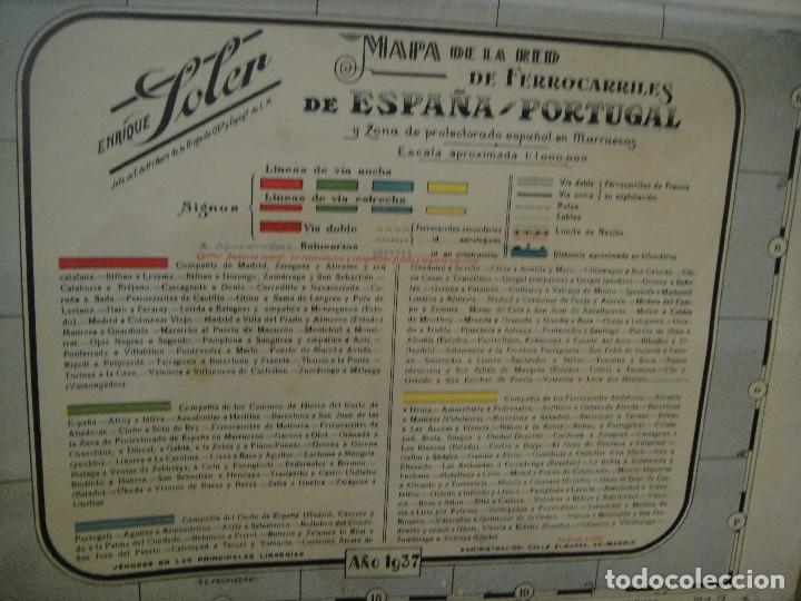 Mapas contempor&aacute;neos: mapa de ferrocarriles enrique soler - a&ntilde;o 1937 - Foto 2