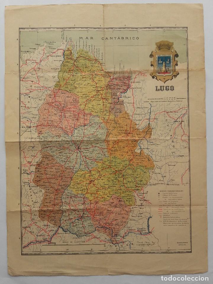 Mapas contempor&aacute;neos: ANTIGUO MAPA PROVINCIA DE LUGO - Foto 1