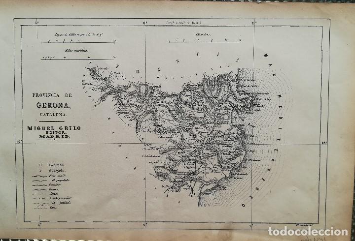 Mapas contempor&aacute;neos: MAPA PROVINCIA GERONA - A&Ntilde;O 1876 - Foto 1