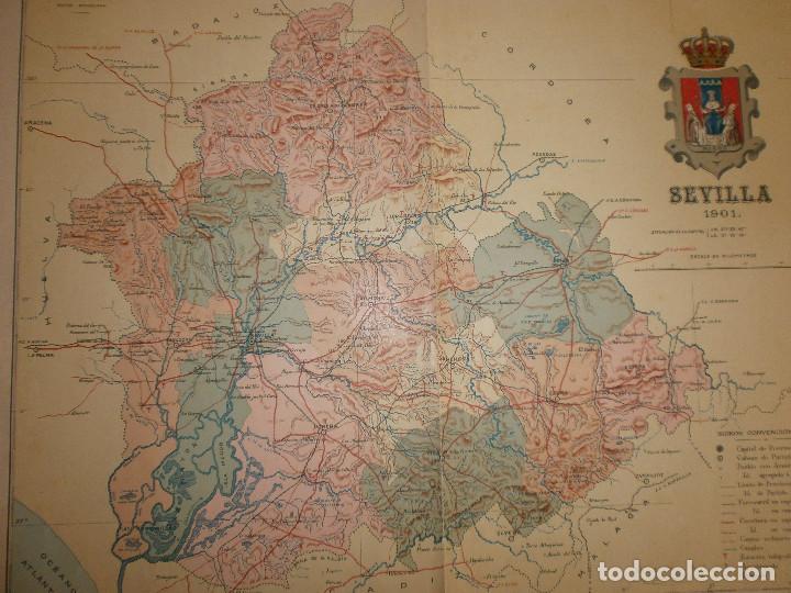Mapas contempor&aacute;neos: Mapa provincia de Sevilla 1901 - Foto 1