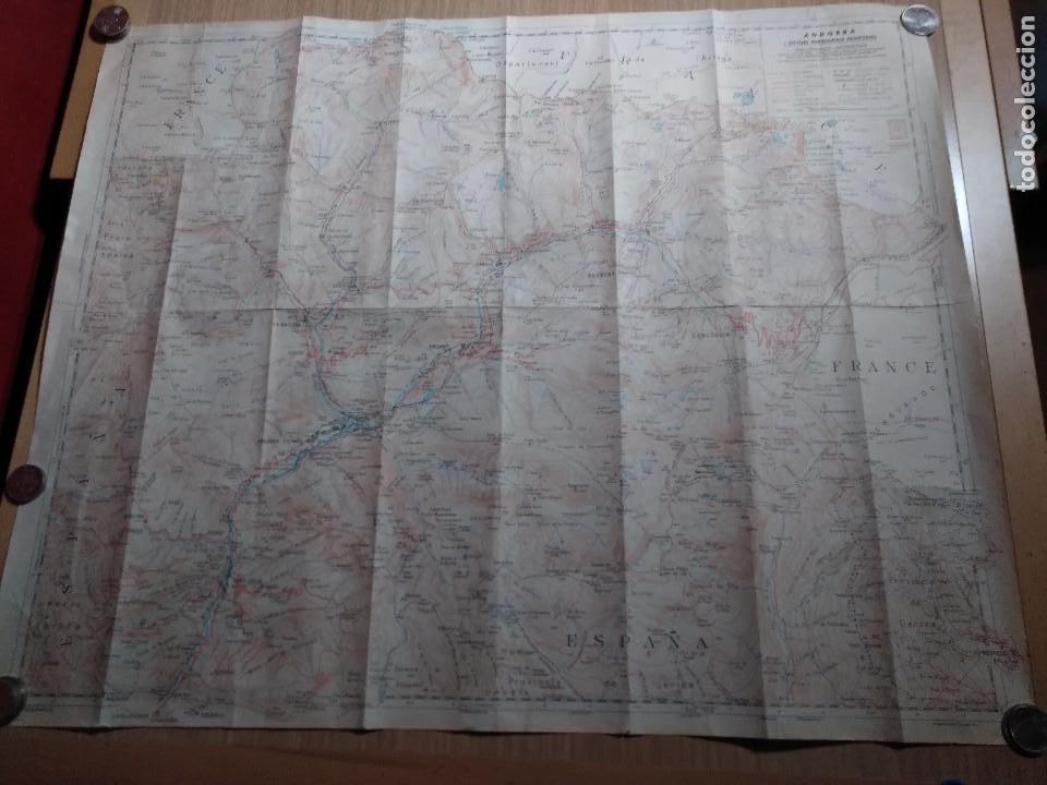 Mapas contempor&aacute;neos: MAPA CARTOGRAFICO EXCURSIONISTA DE NOEL LLOPIS LLADO DESPLEGABLE ZONA DE ANDORRA A&Ntilde;O 1963