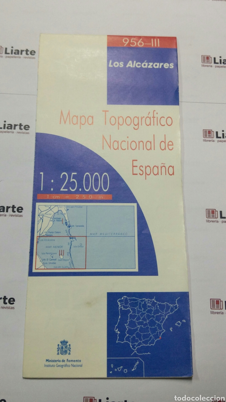 Mapas contempor&acirc;neos: Mapa topogr&aacute;fico nacional de Espa&ntilde;a 956-III Los Alcazares. Ministerio de fomento