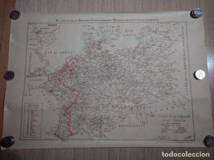 Zeitgen&ouml;ssische Karten: PLANO MAPA SEGUNDA GUERRA MUNDIAL 1939 ANTONIO VILLAROYA