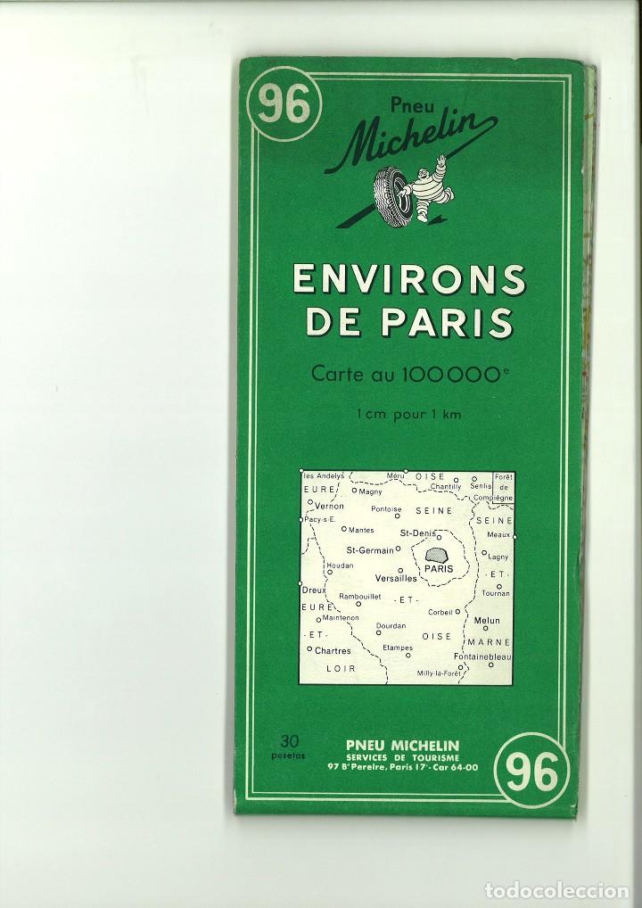 Mapas contempor&aacute;neos: PNEU MICHELIN 96. ENVIRONS DE PARIS - Foto 1