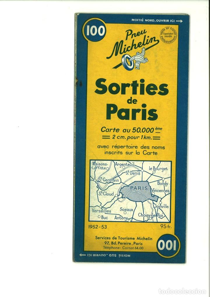 Mapas contempor&aacute;neos: PNEU MICHELIN 100. SORTIES DE PARIS - Foto 1