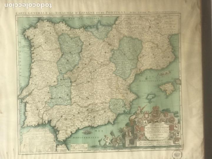 Zeitgen&ouml;ssische Karten: CARTE G&Eacute;N&Eacute;RALE DES ROYAUMES D'ESPAGNE ET DE PORTUGAL - FACSIMIL1725 - I.GEOGRAFICO NACIONAL 1981.