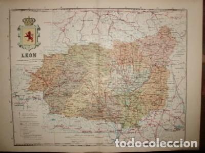 Zeitgen&ouml;ssische Karten: LITOGRAFIA MAPA DE LA PROVINCIA DE LEON. A&Ntilde;O 1901 G-CASTLE-016