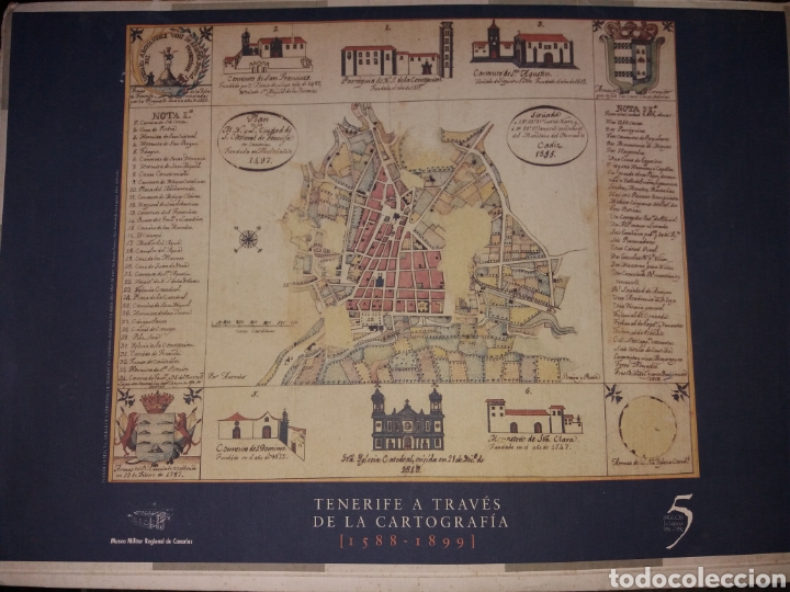 Mapas contempor&acirc;neos: TENERIFE A TRAV&Eacute;S DE LA CARTOGRAF&Iacute;A - 1588-1899 - Carpeta con l&aacute;minas de planos