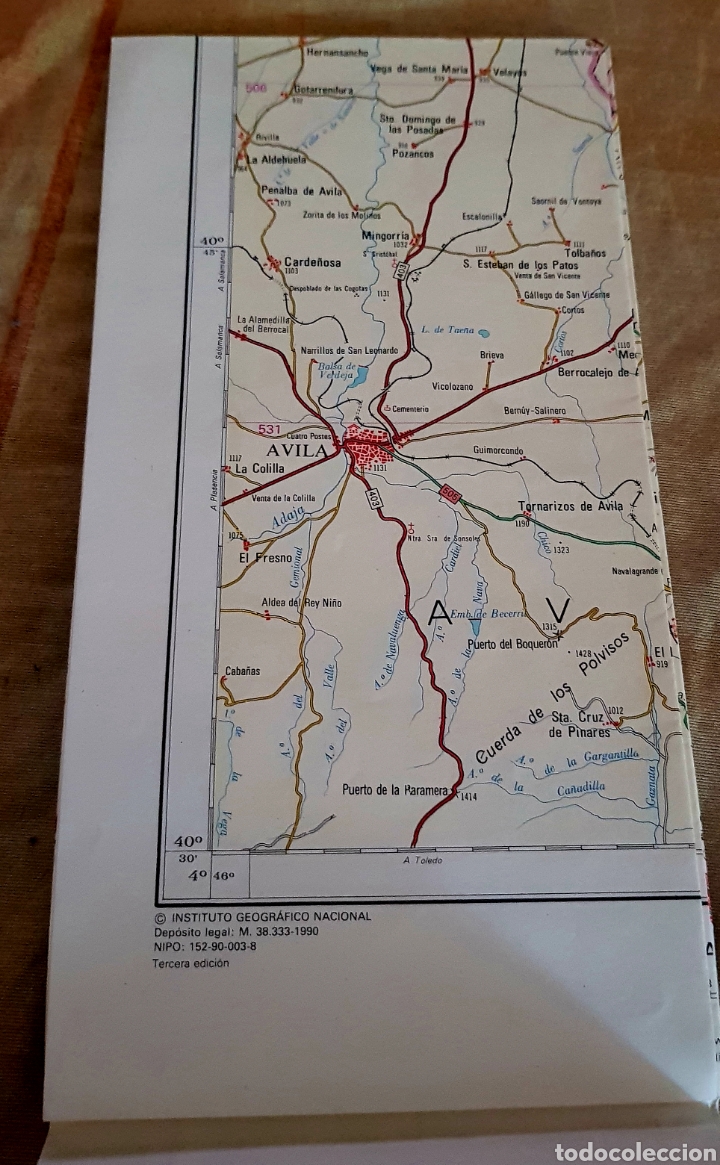 Mapas contempor&aacute;neos: Mapa provincial de Segovia. IGN. 1990. - Foto 3