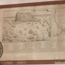 Mapas contemporáneos: GRABADO MAPA DE GIBRALTAR S.XIX NOTICIA HISTÓRICA DE GIBRALTAR. Lote 130314458