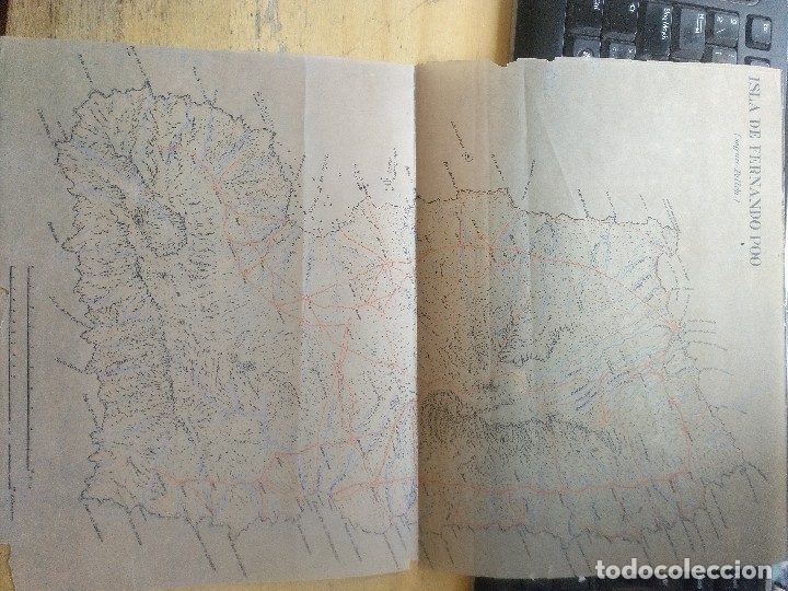 Mappe contemporanee: MAPA ISLA DE FERNANDO POO SEGUN PELLON 39 X 25 CM GASTOS DE ENVIO GRATIS