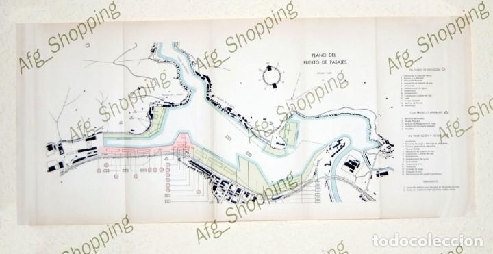 Mapas contempor&aacute;neos: PUERTO DE PASAJES - PUBLICACIONES DEL MINISTERIO DE OBRAS PUBLICAS - 1939 - 55X24 CM