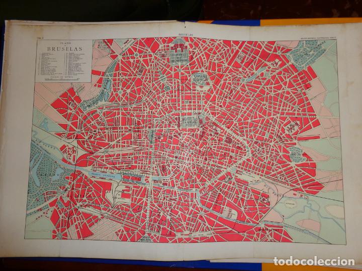 Mapas contempor&acirc;neos: PLANO DE BRUSELAS - B&Eacute;LGICA - DOBLE L&Aacute;MINA - CUATRO CARAS ENCICLOPEDIA ILUSTRADA SEGU&Iacute; 190C