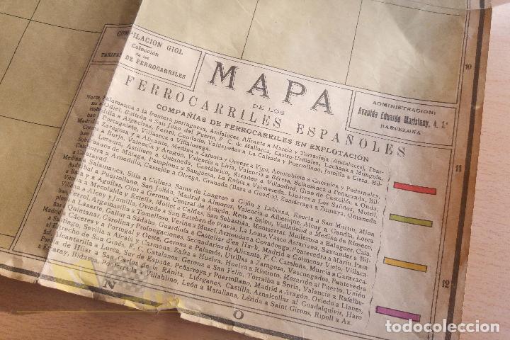 Mapas contempor&aacute;neos: Mapa de los ferrocarriles espa&ntilde;oles - Compilaci&oacute;n Giol - Foto 7