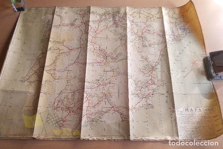 Mapas contempor&aacute;neos: Mapa de los ferrocarriles espa&ntilde;oles - Compilaci&oacute;n Giol - Foto 2