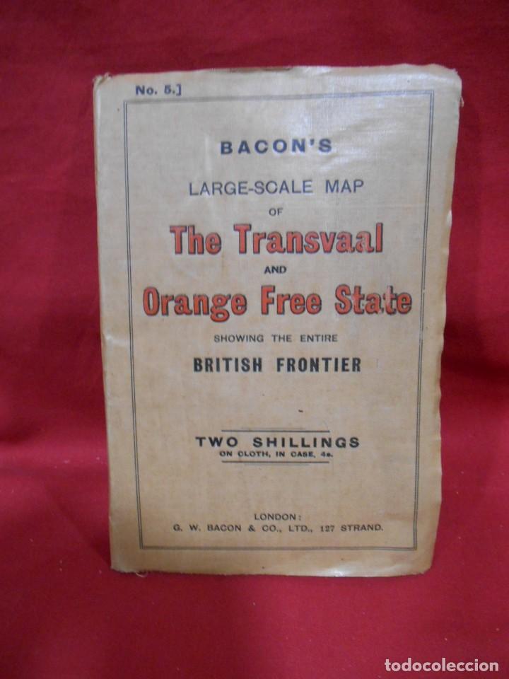 Zeitgen&ouml;ssische Karten: ANTIGUO MAPA - THE TRANSVAAL -ORANGE FREE STATE - BRITISH FRONTIER - FINALES XIX/PPOS XX -