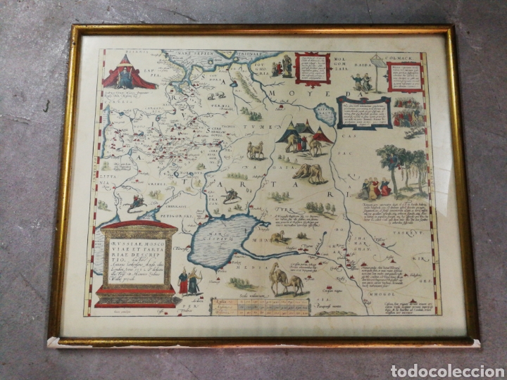 Zeitgen&ouml;ssische Karten: ANTIGUO FACS&Iacute;MIL RUSSIAE MOSCO VIAE ET TARTA RIAE DESCRIPTIO (S.XVI). 53x43CM.