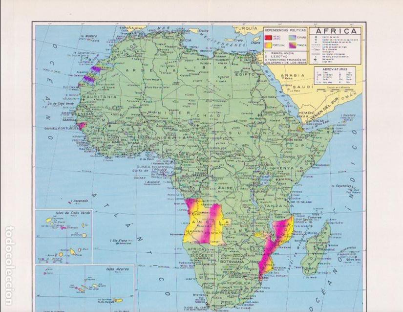 Mapas contempor&aacute;neos: Mapa de &Aacute;frica - 1974 - Foto 1