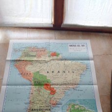 Mapas contemporáneos: MAPA AMÉRICA DEL SUR. EDITORIAL SEIX BARRAL. 1958