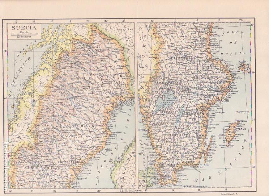 Mapas contempor&aacute;neos: Mapa de Suecia - Foto 1