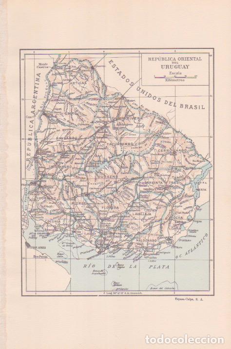 Mapas contempor&aacute;neos: Mapa de la rep&uacute;blica oriental del Uruguay - Foto 1