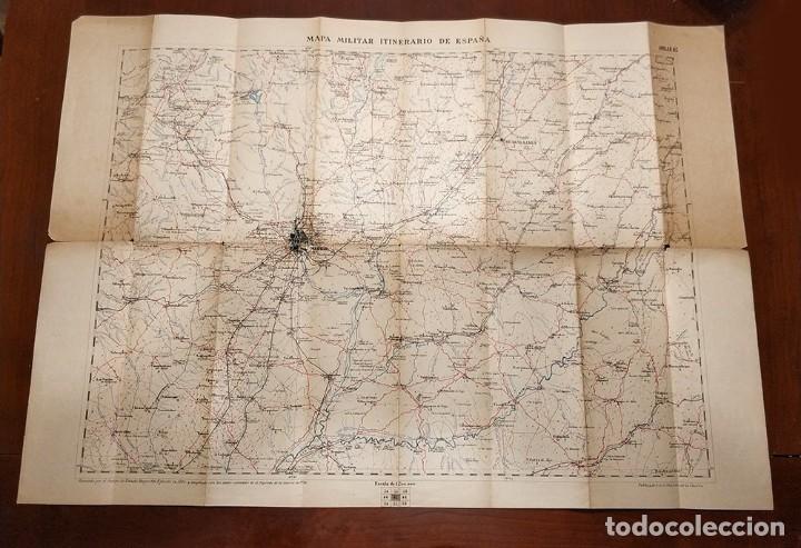 Mapas contempor&aacute;neos: Antiguo mapa militar itinerario de espa&ntilde;a entelado // provincias de madrid guadalajara 1920 hoja 45