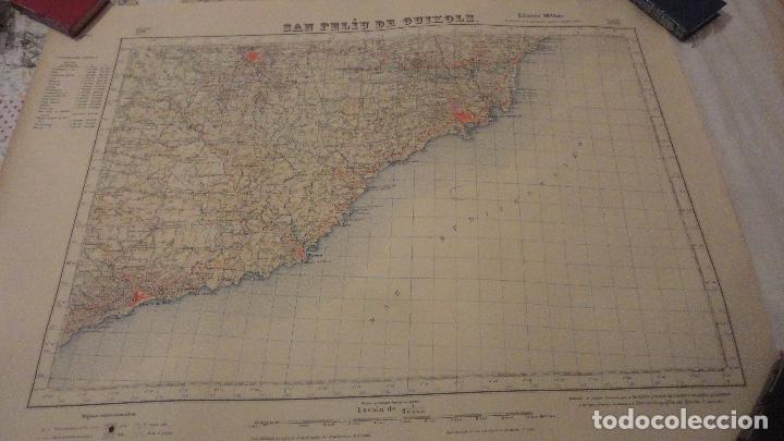 Mapas contempor&aacute;neos: ANTIGUO MAPA.SAN FELIU DE GUIXOLS.GERONA.EDICION MILITAR.1950