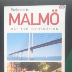 Mapas contemporáneos: MAPA DE MALMÖ - SUECIA - EN INGLES. Lote 150764522
