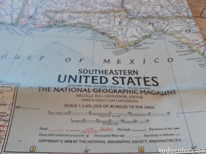 Zeitgen&ouml;ssische Karten: MAPA PLEGABLE UNITED STATES 1958
