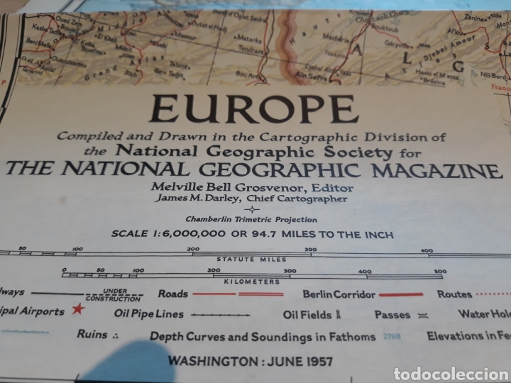 Zeitgen&ouml;ssische Karten: MAPA EUROPE 1957