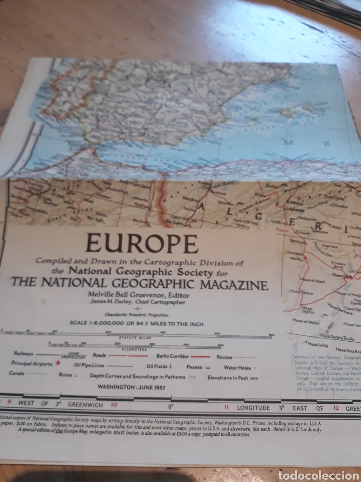 Mapas contempor&aacute;neos: MAPA EUROPE 1957 - Foto 2