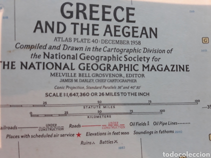 Zeitgen&ouml;ssische Karten: MAPA GREECE AND THE AEGEAN 1958