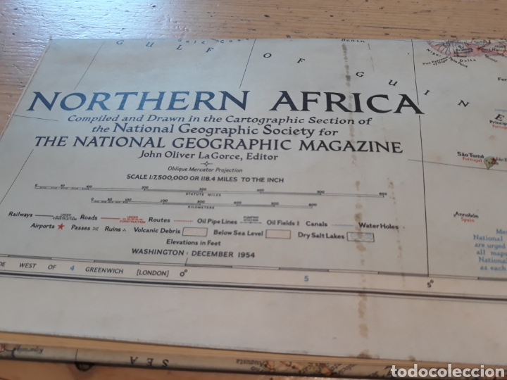 Zeitgen&ouml;ssische Karten: MAPA NORTHEN &Aacute;FRICA 1954