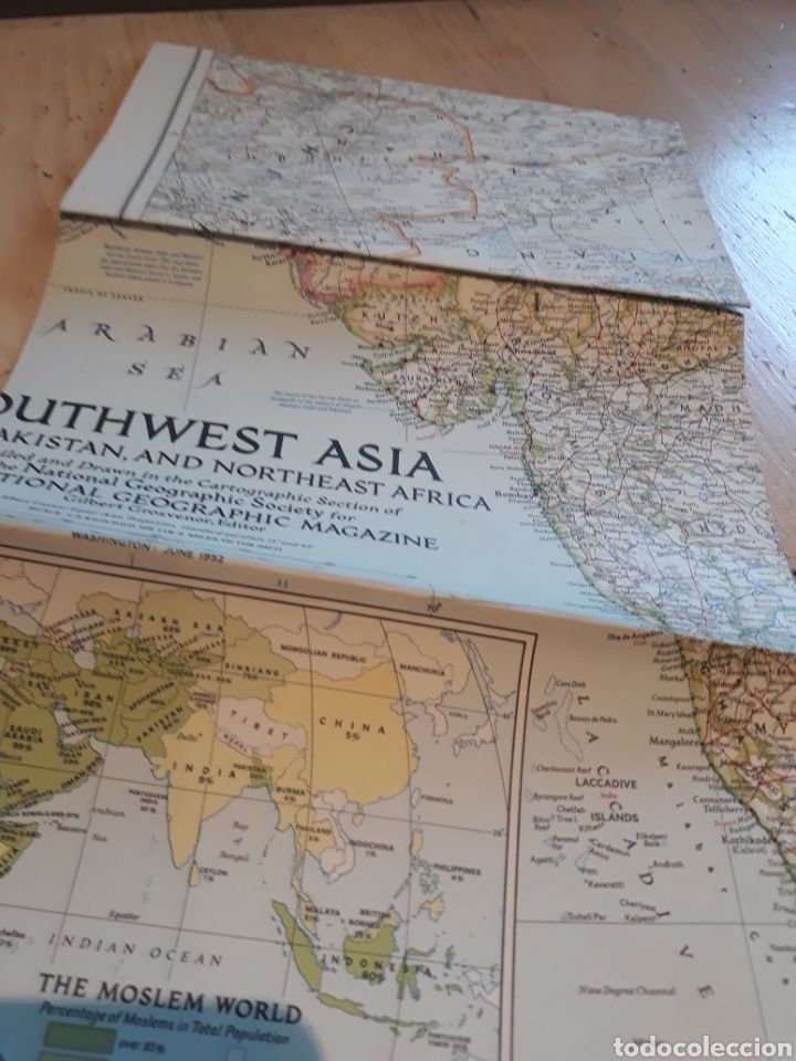 Zeitgen&ouml;ssische Karten: MAPA SOUTHWEST ASIA UN D&Iacute;A, PAKIST&Aacute;N, AND NORTHEAST &Aacute;FRICA 1952