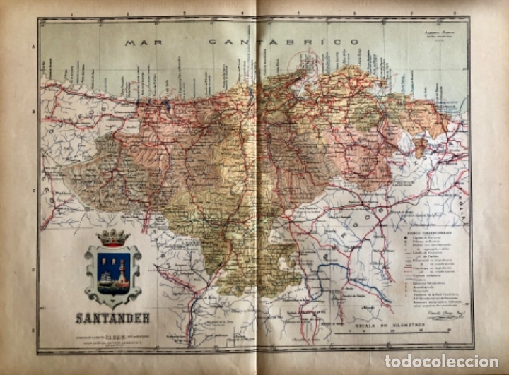 Mapas contempor&aacute;neos: MAPA- SANTANDER- A&Ntilde;O 1.904- - Foto 1