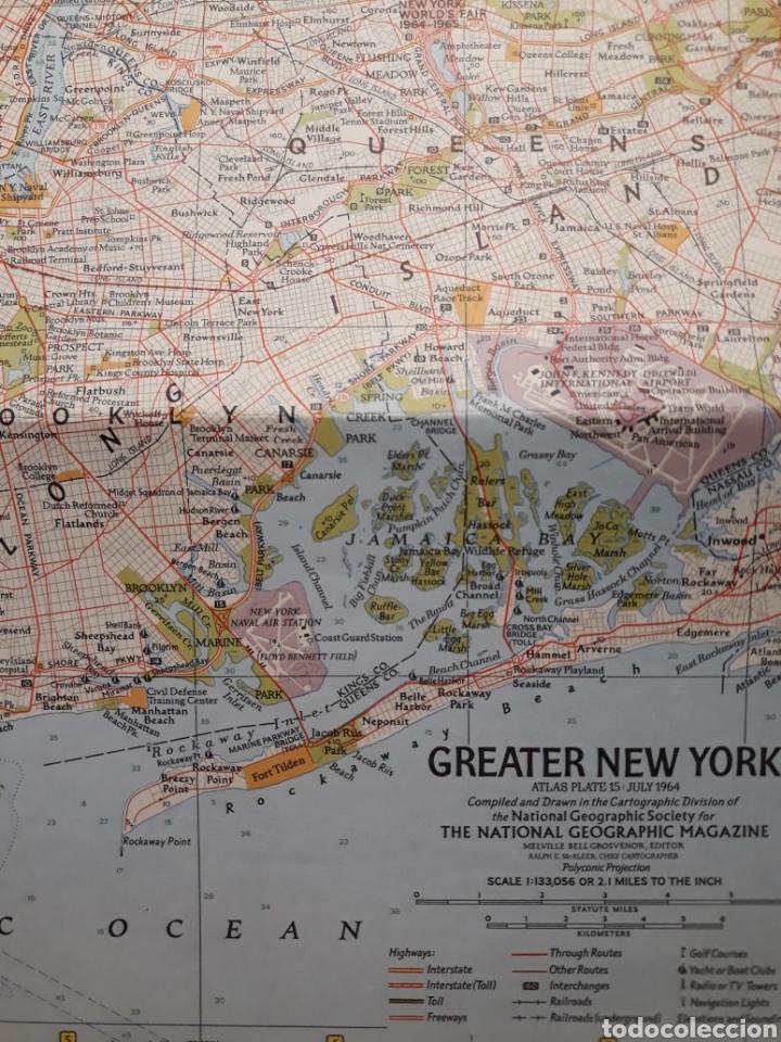 Zeitgen&ouml;ssische Karten: GREATER NEW YORK 1964