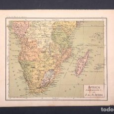 Mapas contemporáneos: MAPA ANTIGUO DEL 1900 DE G. ARTERO DE AFRICA, AFRICA MERIDIONAL, AFRICA OCCIDENTAL, ATLAS, GEOGRAFÍA