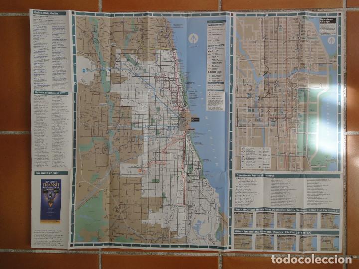 Mapas contempor&aacute;neos: Mapa de transportes de Chicago (Junio 1998) - Foto 3