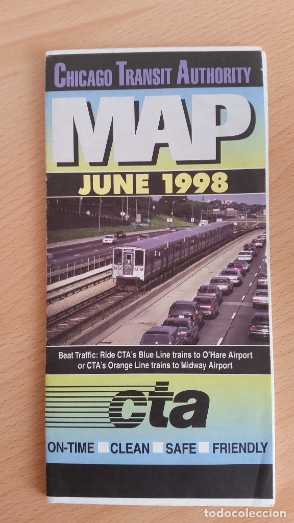 Mapas contempor&aacute;neos: Mapa de transportes de Chicago (Junio 1998) - Foto 1