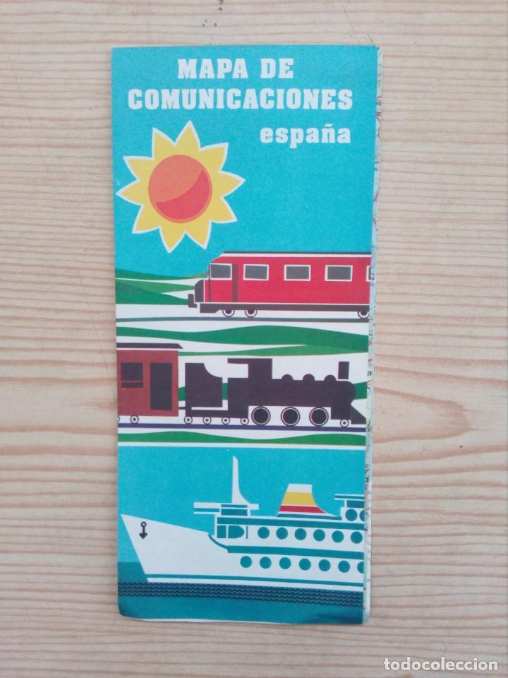 Mapas contempor&aacute;neos: Mapa De Comunicaciones Espa&ntilde;a 1982 - Foto 1