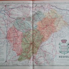 Mapas contemporáneos: MAPA DE SEGOVIA HISTORICO 1910 INSTITUTO GEOGRAFICO ESTADISTICO CASTILLA Y LEON EXCELENTE CONSERVAC. Lote 154920170