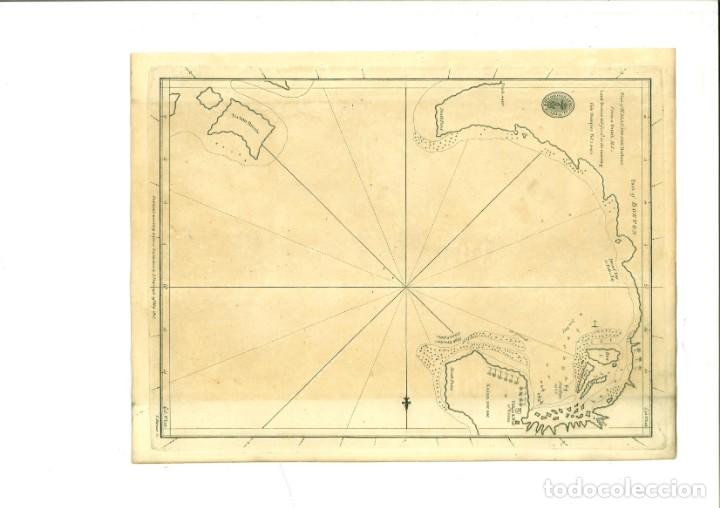 Mapas contempor&aacute;neos: PLAN OF KALAN SOE SOE HARBOUR FROM A DUCH MS. HYDROGRAPHICAL OFFICE. - Foto 1