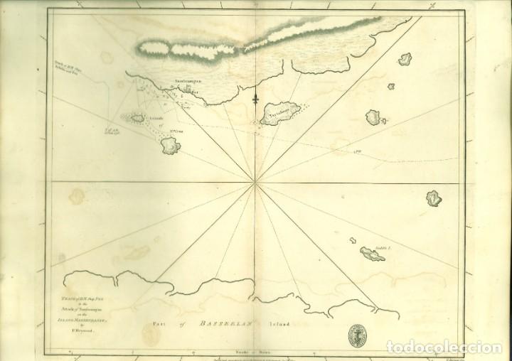 Zeitgen&ouml;ssische Karten: TRACK OF HM SHIP FOX TO THE ATTACK OF SAMBOANGAN ON THE ISLAND MAGEENDANAO BY P. HEYWOOD