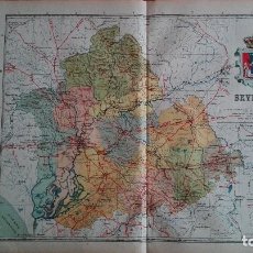 Mapas contemporáneos: MAPA SEVILLA HISTORICO 1910 INSTITUTO GEOGRAFICO ESTADISTICO ANDALUCIA EXCELENTE CONSERVACION. Lote 155088950