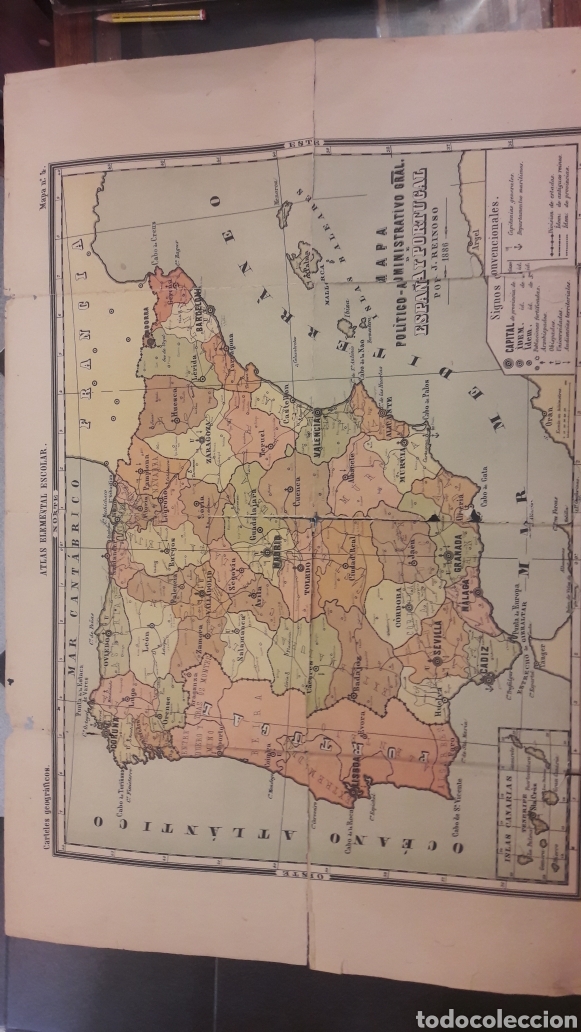 Mapas contempor&aacute;neos: Mapa Espa&ntilde;a desperfectos - Foto 1