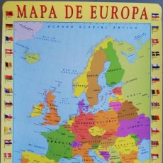 Mapas contemporáneos: MAPA DE EUROPA - DIDÁCTICO CON BANDERAS. 