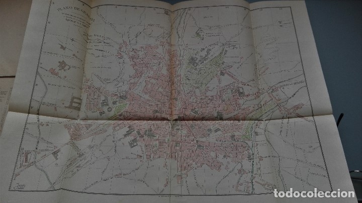 Zeitgen&ouml;ssische Karten: MAPA PLANO HISTORICO GRANADA 1910 INSTITUTO GEOGRAFICO ESTADISTICO ANDALUCIA EXCELENTE CONSERVACION